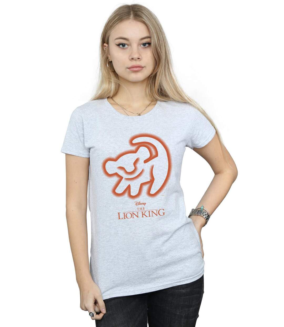 Disney - T-shirt THE LION KING CAVE DRAWING - Femme (Gris chiné) - UTBI15358-2