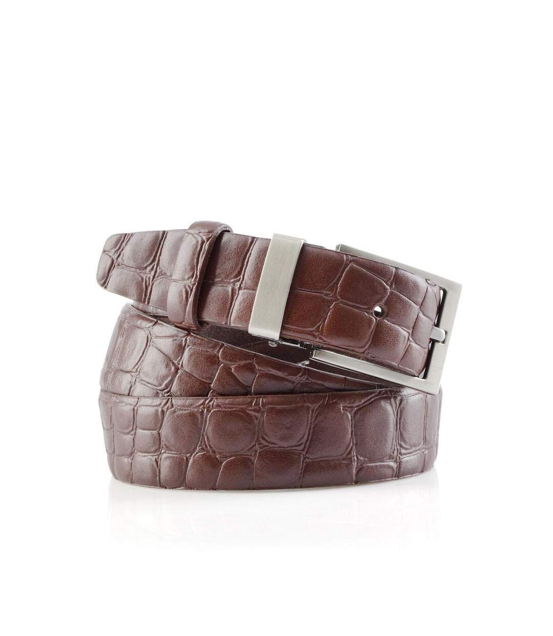 Ceinture Cuir Kroko – Taille ajustable  - Fabriqué en UE-1