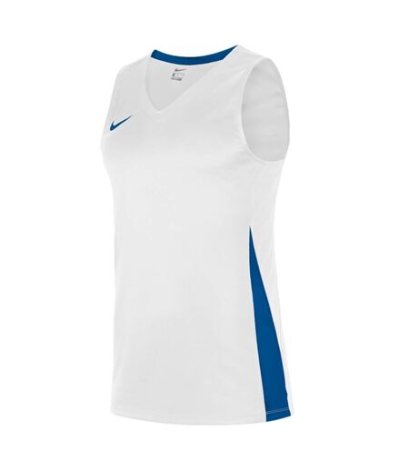 Mens Team V Neck Basketball Jersey White Royal Blue Nike
