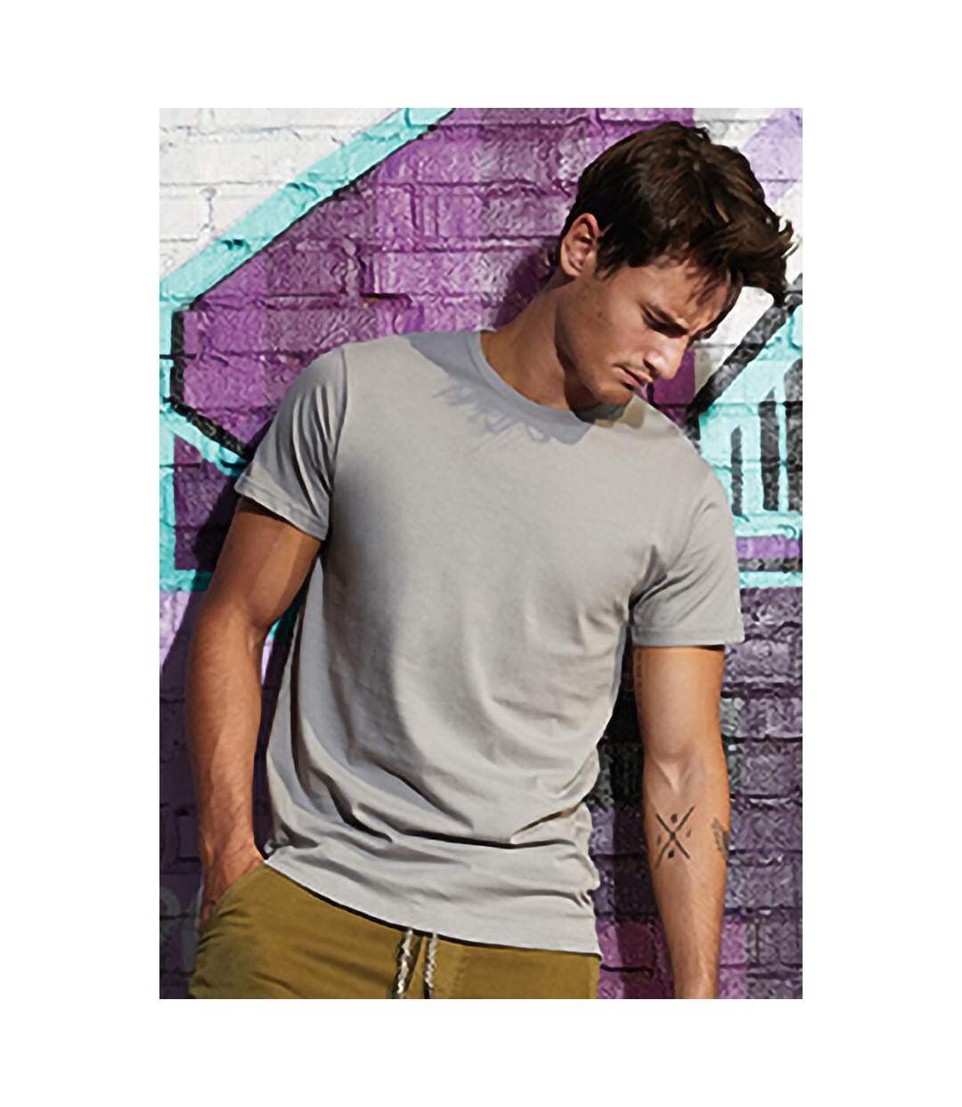 T-shirt En Coton Bio Homme Gris B&C Favourite-1