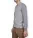 Pull homme manches longues  - Couleur gris - Col en V