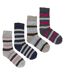 12 Pairs Ladies Non Elastic Boot Socks with Stripes-3