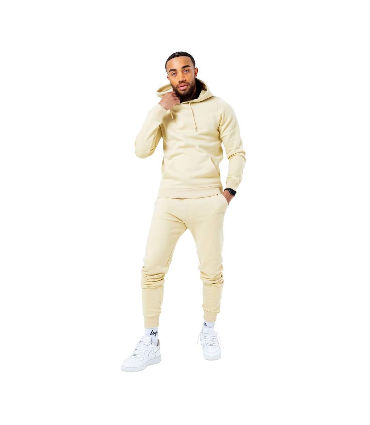 Hype Mens Scribble Logo Tracksuit (Wheat) - UTHY4854