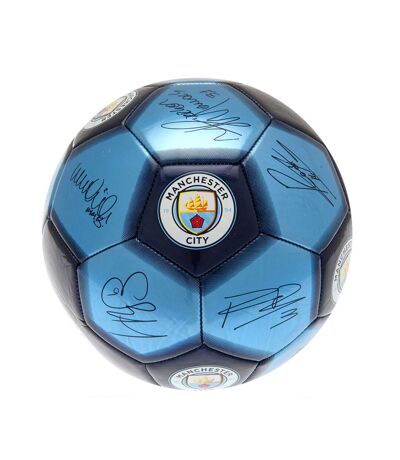 Manchester City FC - Ballon de foot (Noir / Bleu ciel) (Taille 1) - UTTA10698