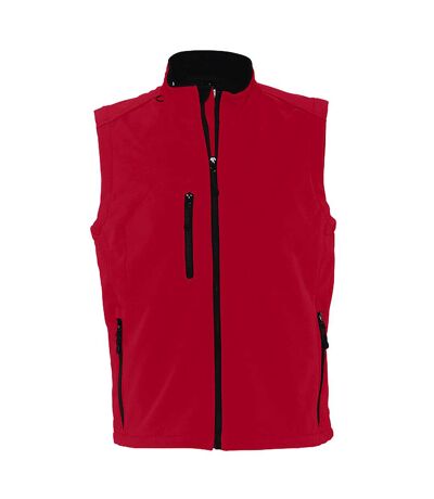 SOLS Mens Rallye Soft Shell Bodywarmer Jacket (Red)