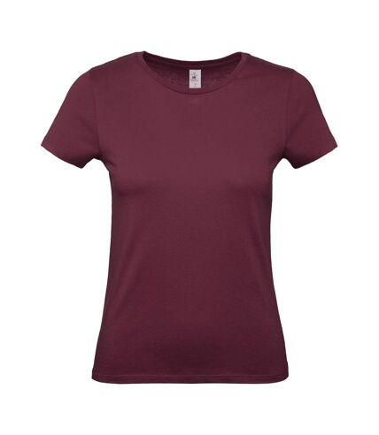 B&C Womens/Ladies E150 T-Shirt (Burgundy)