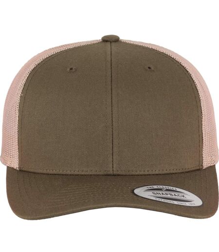 Casquette Trucker Vert Kaki Foncé Marron Flexfit