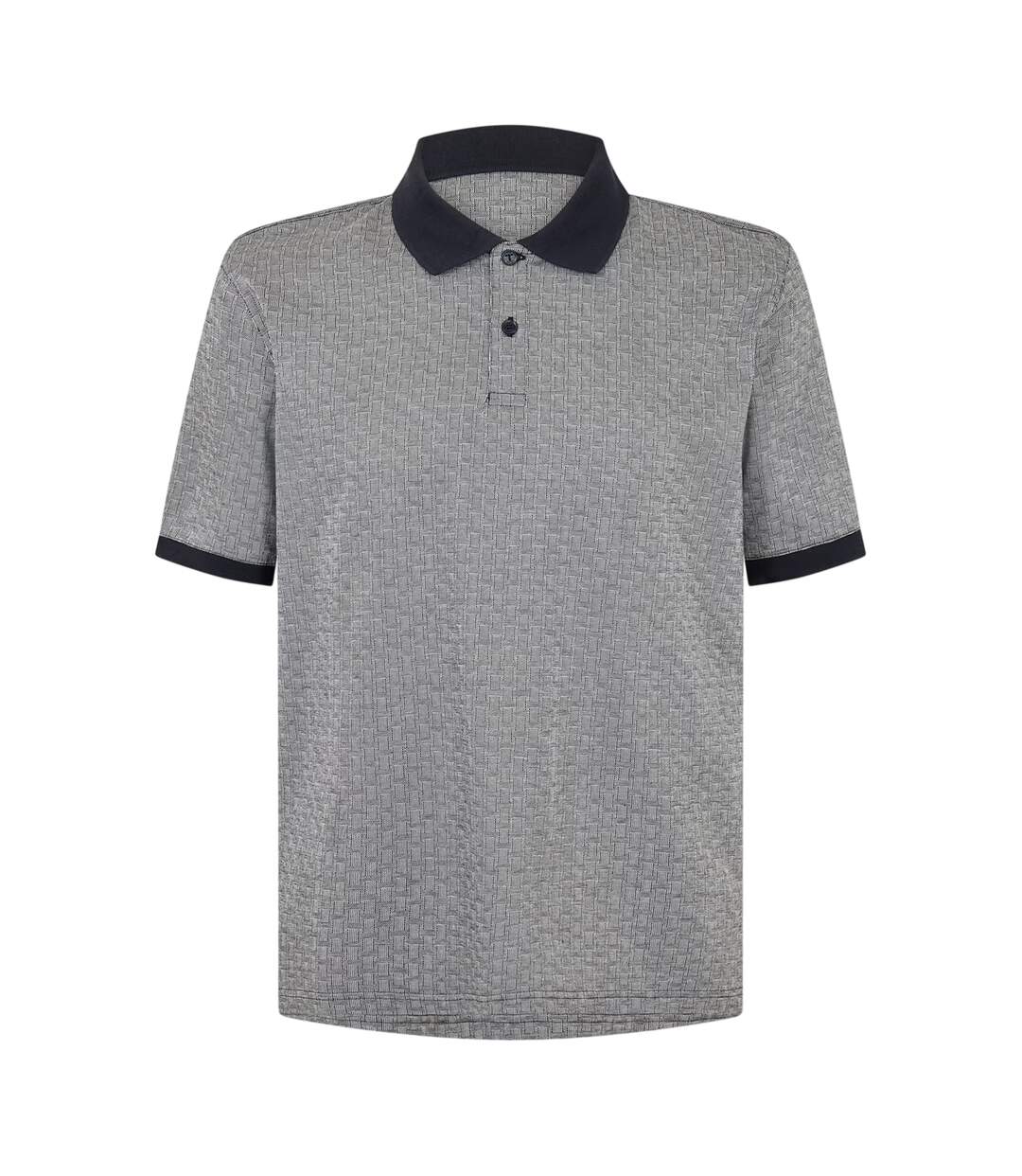 Polo Motif/style Tissage De Panier Homme Gris Bleu Marine Ted Baker-1