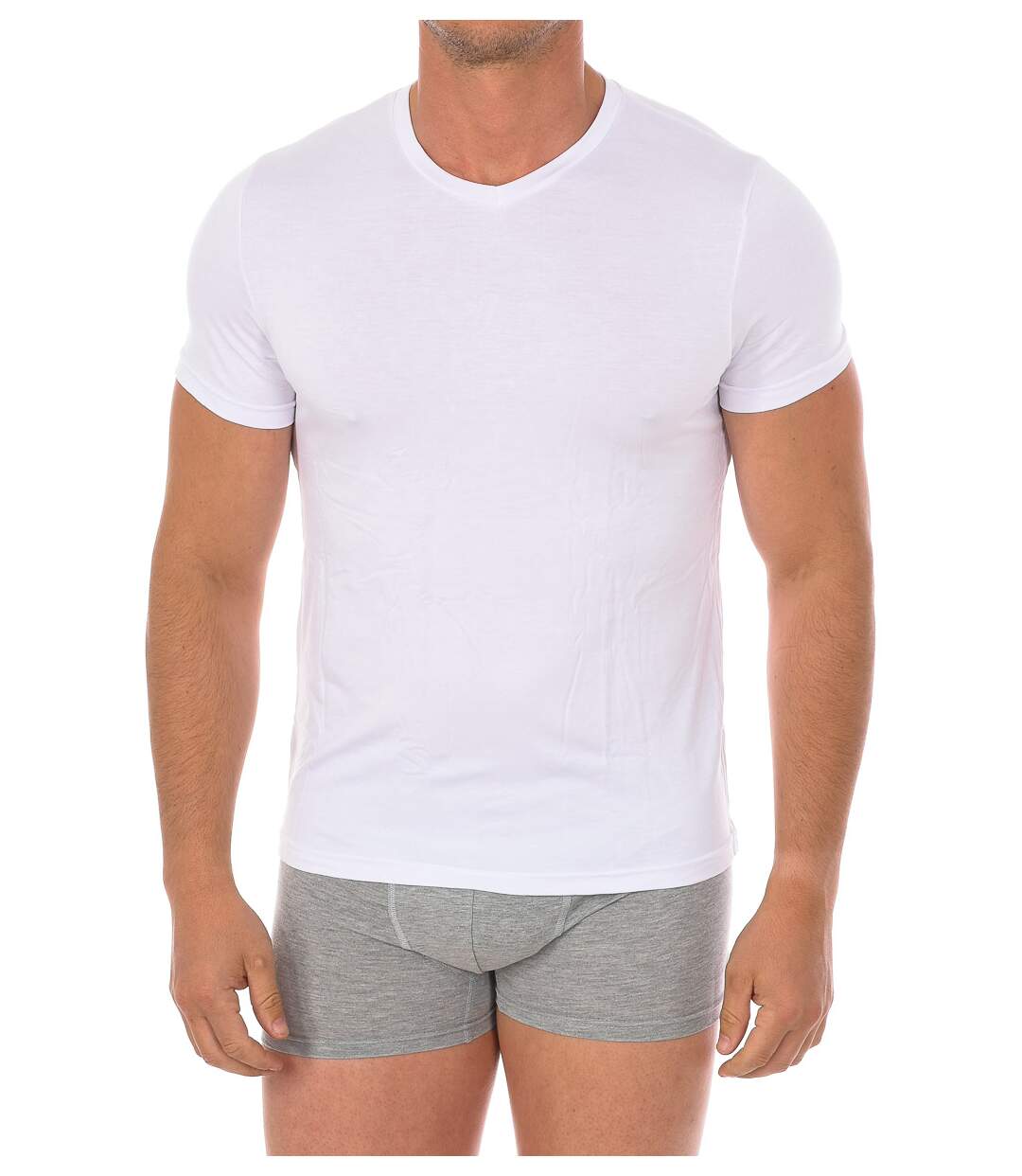 Men's short-sleeved cotton undershirt Q-EN1002-1