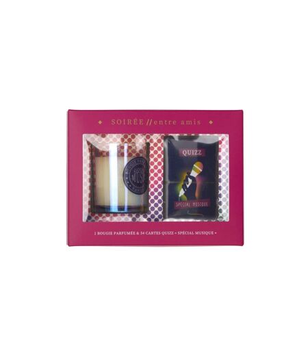 Coffret Bougie Parfumée & Cartes Quizz 7cm Vanille