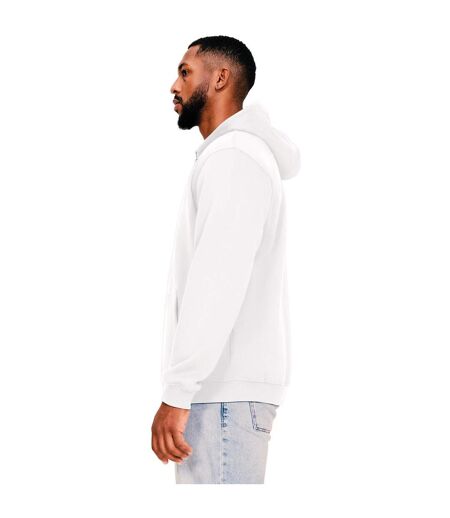 Mens Core Ringspun Cotton Full Zip Hoodie White Casual Classics