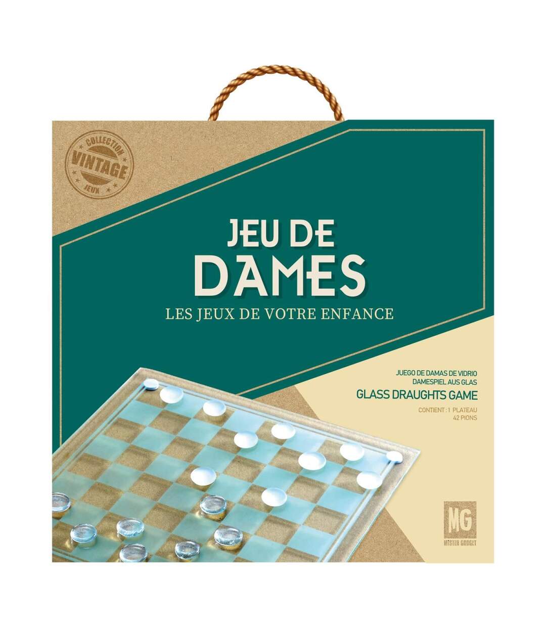 Jeu de Société Dames 25cm Transparent-4