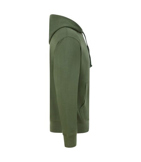 Mens ringspun cotton hoodie military green Casual Classics