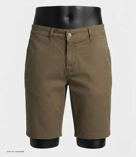 CHALLENGER BER4012 Bermuda uni en coton stretch pour un confort estival optimal