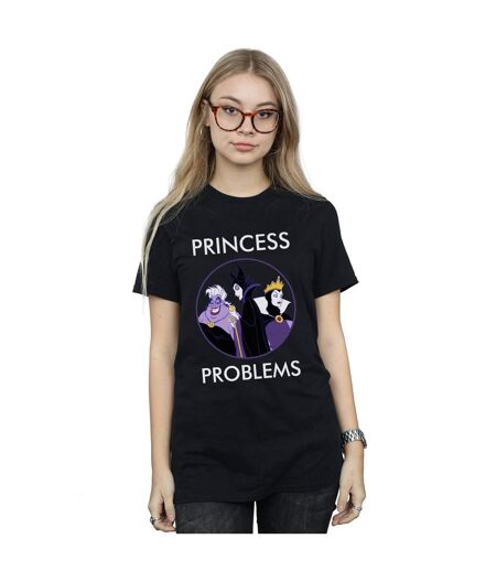 Disney Femme/Ladies Villains Princess Headaches Coton Boyfriend T-Shirt (Noir) - UTBI47938