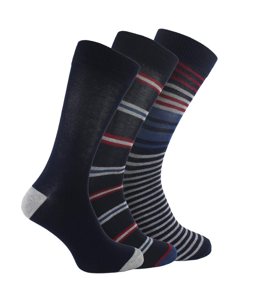 Sock Snob - 12 Paires Homme Chaussettes Bambou Fantaisie Rayures Design-3