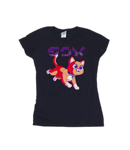 Disney T-shirt en coton mignon Lightyear Sox Digital Womens/Ladies (Bleu marine) - UTBI29262