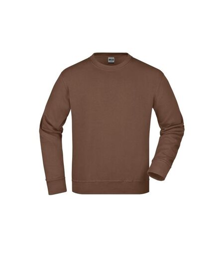Sweat Workwear Adulte Marron James And Nicholson