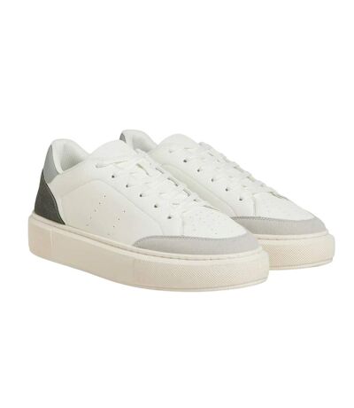 Mens Aspire Court Trainers White Vapour Blue Castle Rock Jack And Jones