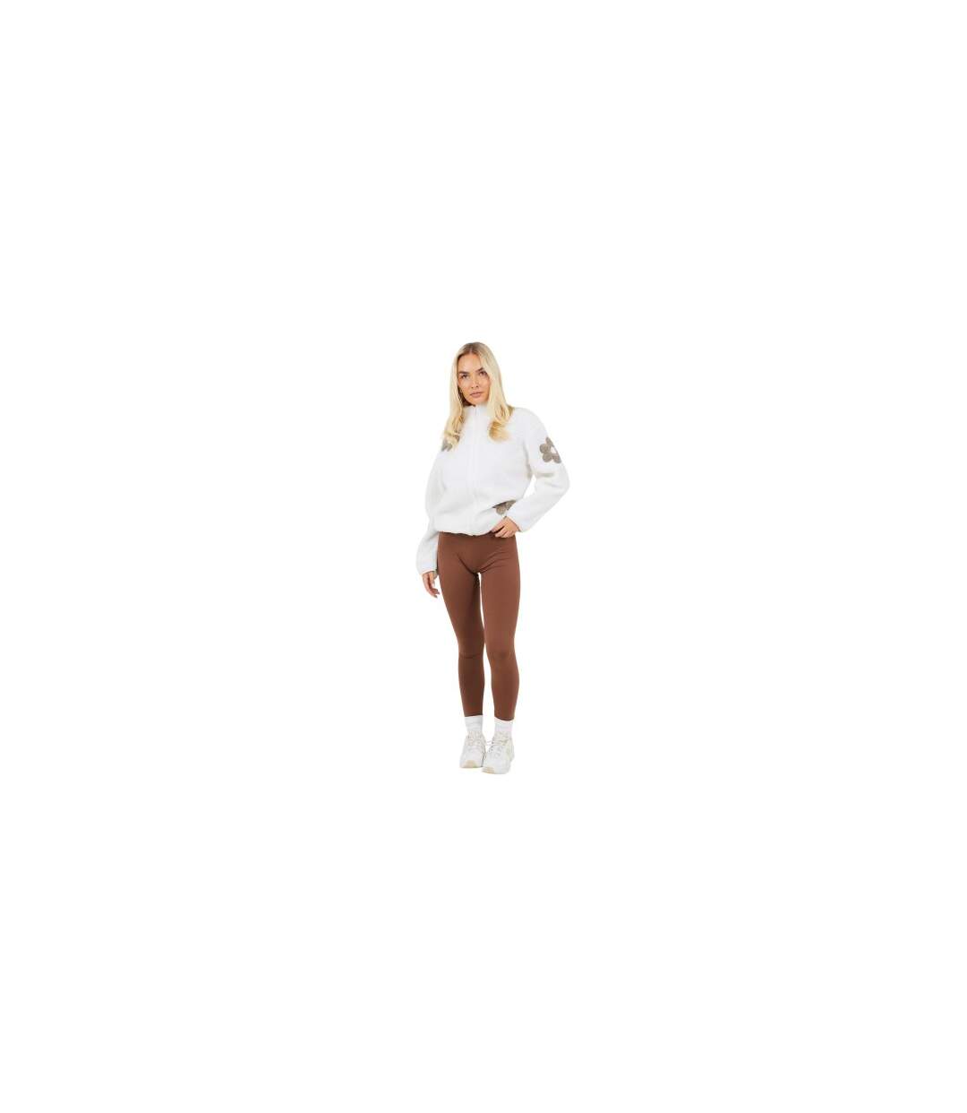 Womens/ladies Polyester Plain Leggings Chocolate Brave Soul-1