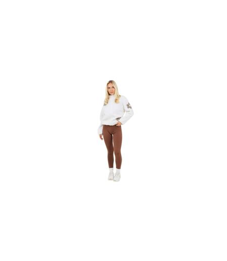 Womens/ladies Polyester Plain Leggings Chocolate Brave Soul