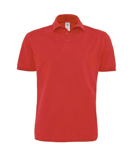 B&C Mens Heavymill Polo Shirt (Red)