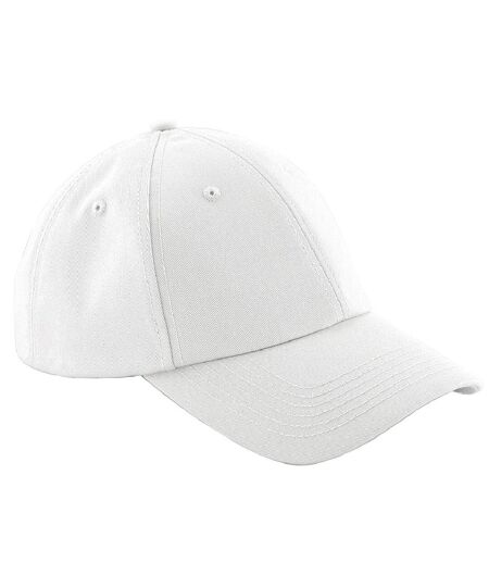 Beechfield® Unisex Authentic 6 Panel Baseball Cap (Pack of 2) (Solid White)