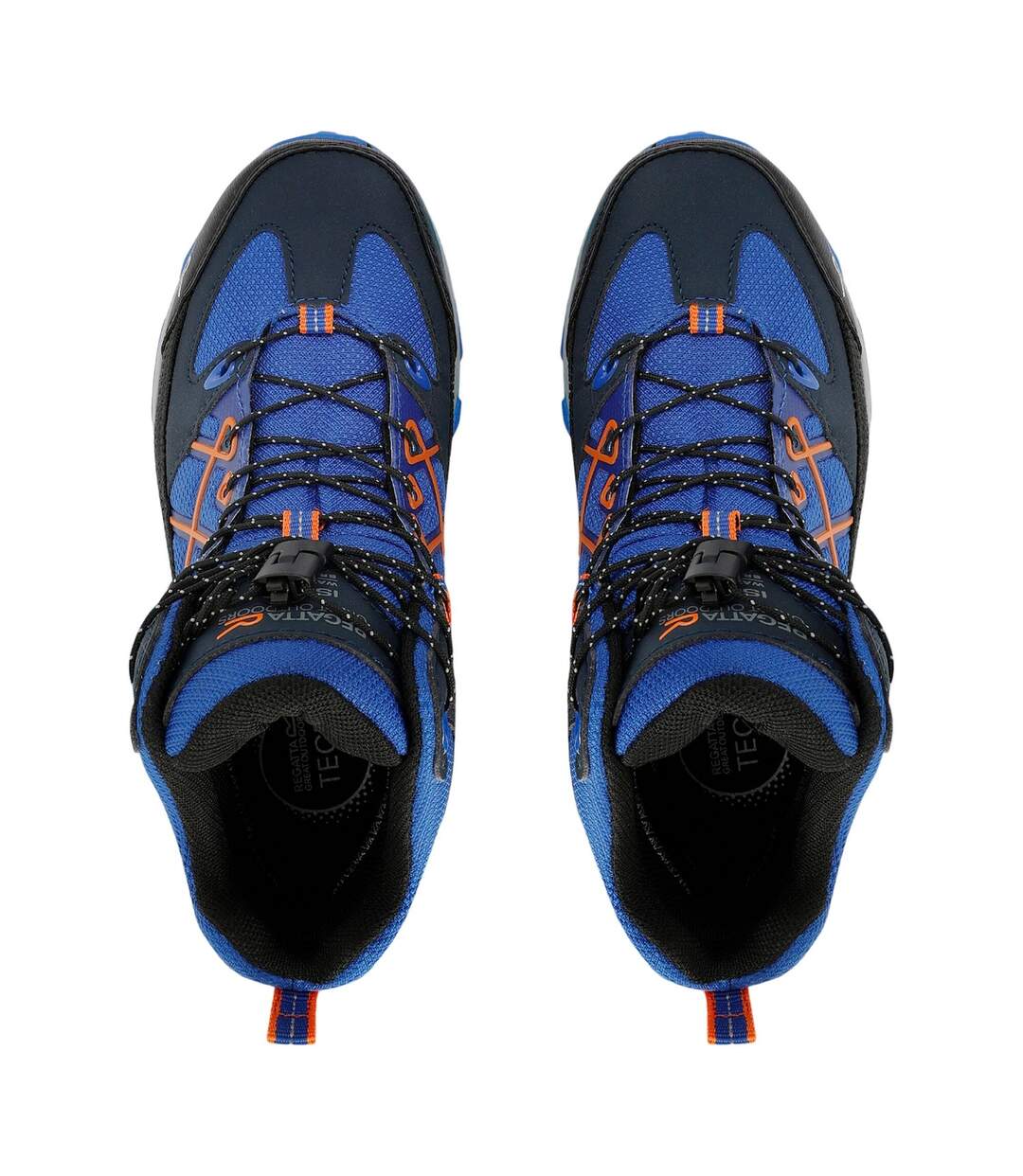 Childrens/kids Samaris Iii Walking Boots Oxford Blue Orange Regatta-4