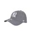 Casquette De Baseball Motif/style New York Yankees Mvp Gris 47-1