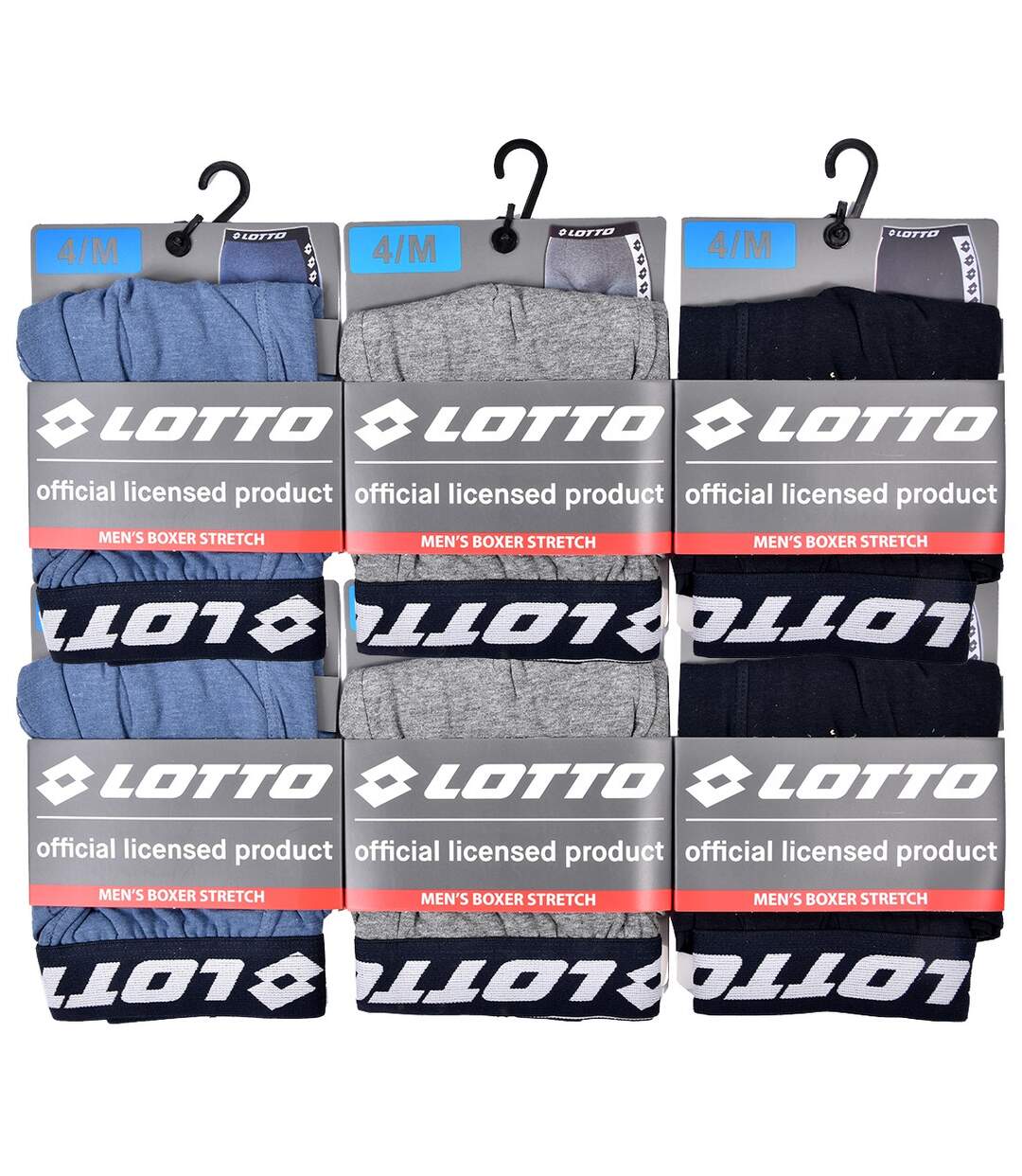 Boxer homme LOTTO Pack de 6 Boxers 0618