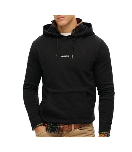 Sweat à capuche noir homme superdry plain hood - xxl