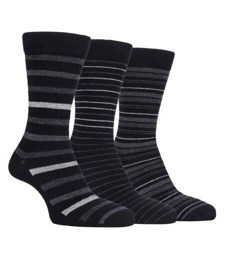3 Pack Mens Striped Bamboo Dress Socks Soft Breathable Socks