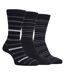 3 Pack Mens Striped Bamboo Dress Socks Soft Breathable Socks-1