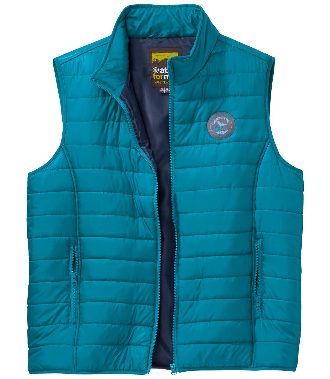 Mens Blue Water-Repellent Padded Gilet