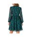 Robe verte femme freeman porter rayane checkers-2