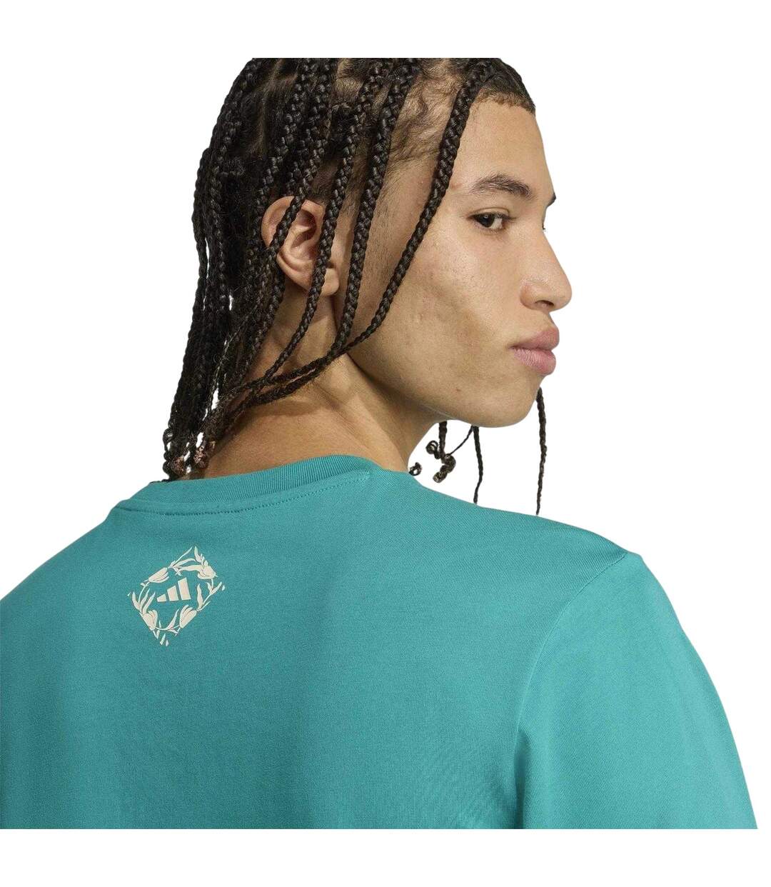 Mens House Of Tiro Sports T-shirt Teal Adidas-4
