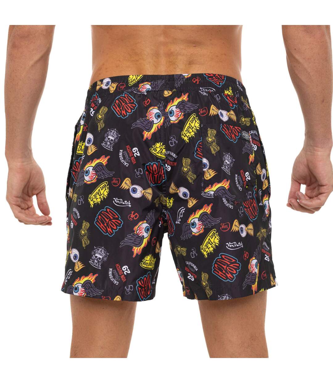 Short de bain homme allover imprimé avec logo Burt26 Vondutch-1