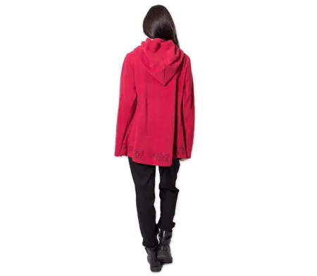 Veste polaire brodée COLUMBIA rouge Coton Du Monde