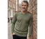 Pull Col V Homme Winchester Panel2 Vert Marine avec Renforts Suédine-4
