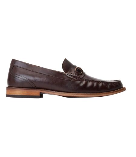 Mens madison leather loafers burnt tan Base London
