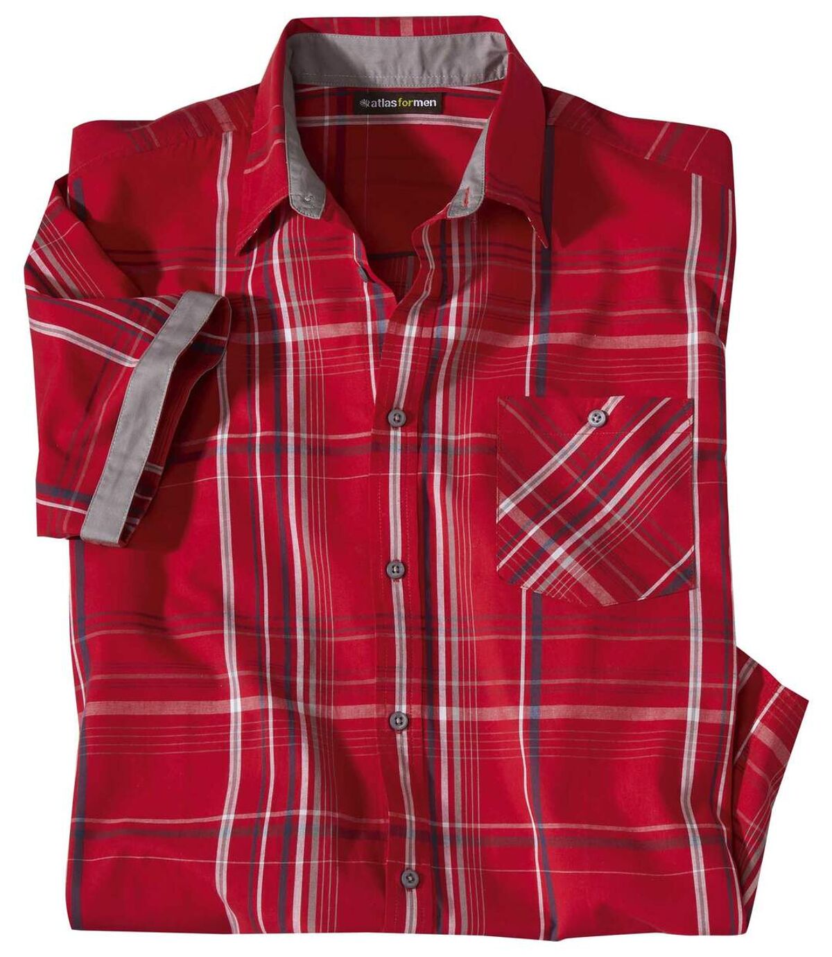 Červená kockovaná košeľa Atlas For Men