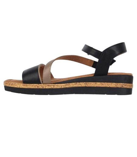 Sandales Femme Noir Jaune Or Slazenger