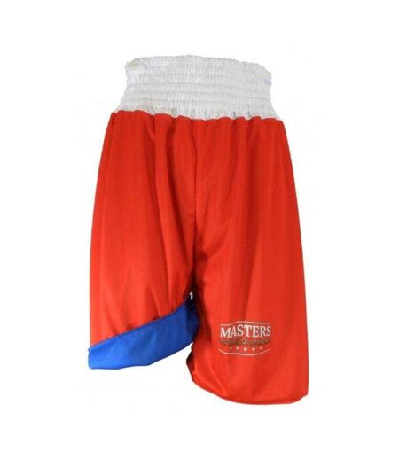 Short De Boxe Homme Rouge Bleu Masters