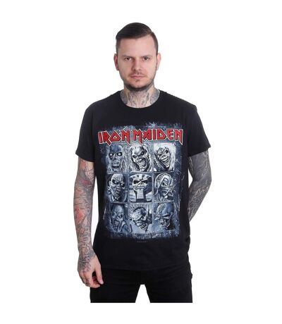 Mens 9 Eddies Iron Maiden T-shirt Black Amplified