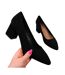 Womens/ladies Block Heel Pumps Black Sergio Leone-4