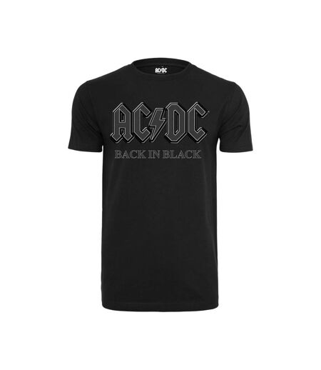 Mens Back In Black Ac/dc T-shirt Noir MerchCode