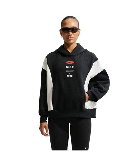 Womens/ladies Nsw Phoenix Fleece Hoodie Black Sail Nike
