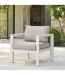 Fauteuil de salon de jardin en aluminium Evasion