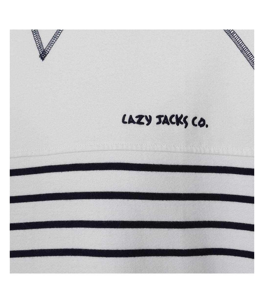 Sweat Motif/style Rayé Femme Blanc Lazy Jacks-2