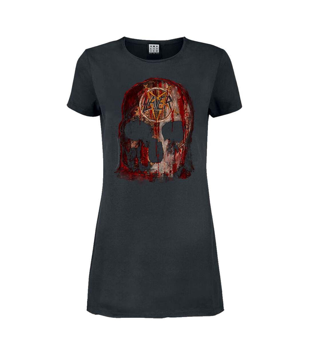 Robe t-shirt world sacrifice femme charbon Amplified-1